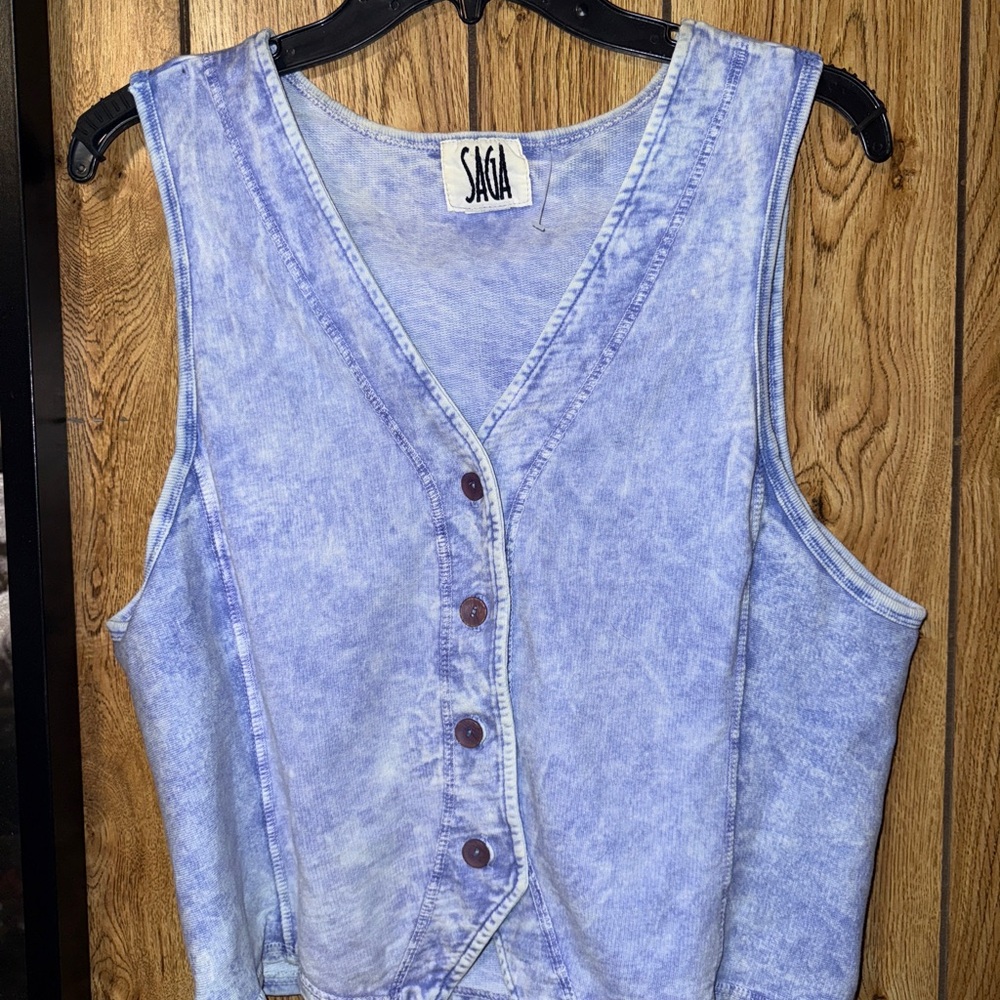 Purple Sleeveless Fitted Vest
